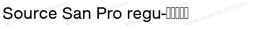 Source San Pro regu字体转换